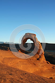 Sunset at Arch national park