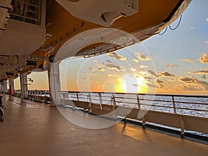 Sunset as Seen from the Cruise Ship Deck