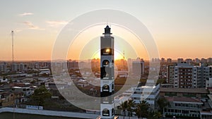Sunset at Atalaia Lighthouse in Aracaju Sergipe Brazil. Tourism travel