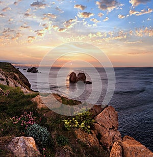 Sunset Atlantic Ocean coastline photo