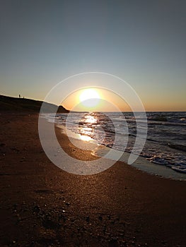 Sunset on the Azov Sea photo