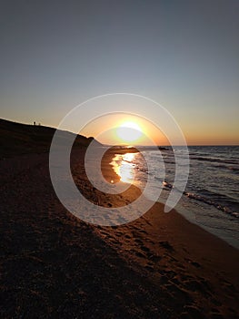 Sunset on the Azov Sea photo