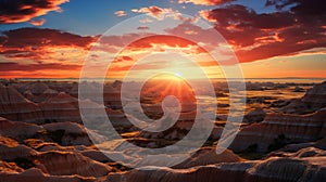 Sunset at Badlands National Park