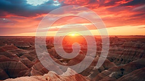 Sunset at Badlands National Park