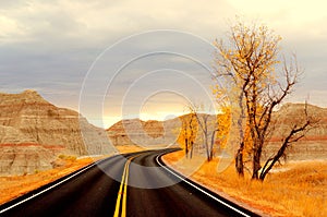 Badlands, South Dakota, USA photo