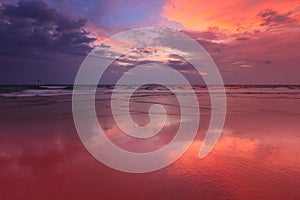 Sunset on Baga beach. Goa