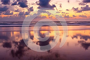 Sunset on Baga beach. Goa