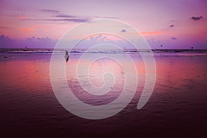 Sunset on Baga beach. Goa