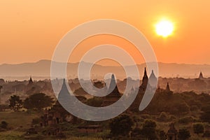 Sunset , Bagan in Myanmar (Burmar)