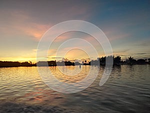 Sunset Bahamas calm peaceful day