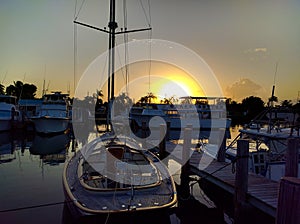 Sunset in Bahamas, Port Lucaya