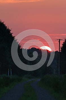 Sunset at the Bald Knob Wildlife Refuge in Bald Knob