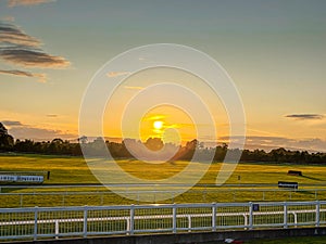 Sunset at Ballinrobe Racecourse, county Mayo Ireland