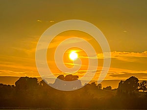 Sunset at Ballinrobe Racecourse, county Mayo Ireland