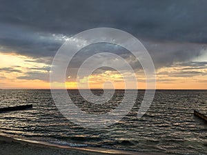 Sunset on the Baltic Sea in Zelenogradsk. â„–1