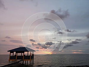 Sunset at ban pecah beach perak