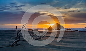 Sunset at Bandon Beach