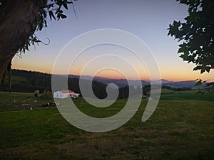 Sunset in Bareyo mountain, Cantabria, Spain