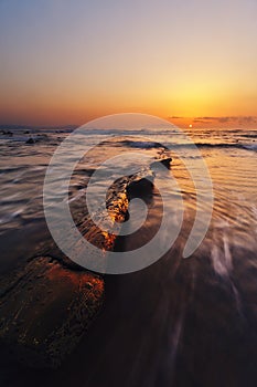 Sunset in barrika beach