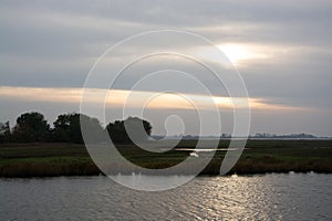 Sunset at Barther Bodden near Zingst, Germany