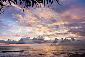 Sunset at Batu Bolong Beach in Canggu, Bali, Indonesia