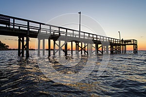 Sunset at Bayfront Park on Mobile Bay