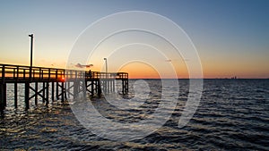 Sunset at Bayfront Park on Mobile Bay