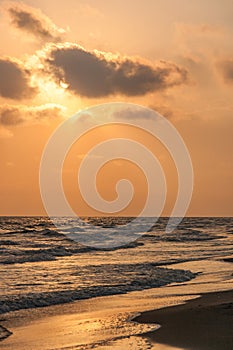 Sunset on the beach. Adana,Turkey