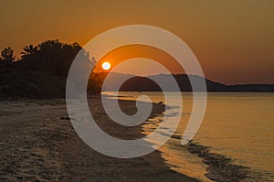 Sunset on a beach - Aegean Coast – Greece