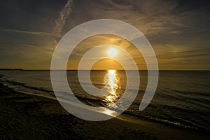 Sunset on the beach of Ahrenshoop