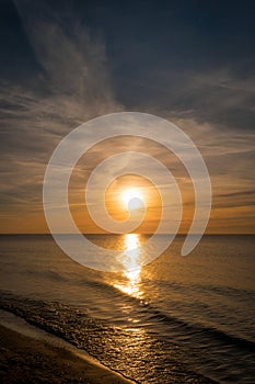 Sunset on the beach of Ahrenshoop