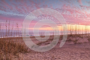 Sunset Beach Background Outer Banks North Carolina