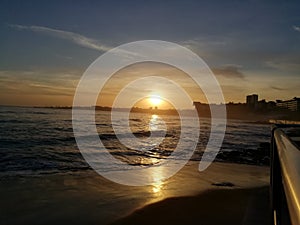 Sunset in the beach of Estoril