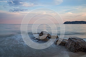 Sunset on the beach of Itay