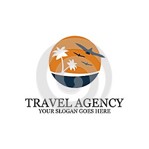 Sunset Beach logo inspiration, travel logo designs