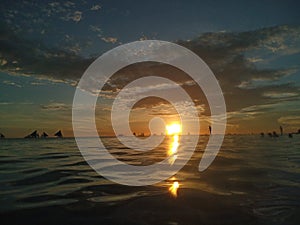 Sunset and beach lover