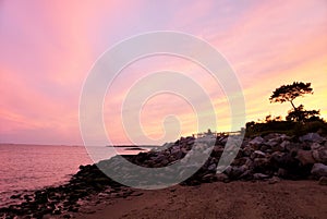 Sunset at the Beach in Madison Connecticut