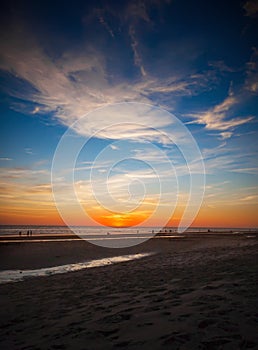 Sunset on the beach photo