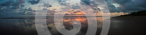 Sunset on the beach of Matapalo in Costa Rica photo