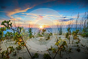 Sunset at a beach near Gammel Skagen
