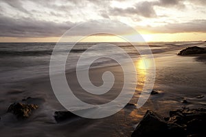 Sunset at a beach near Los Angeles