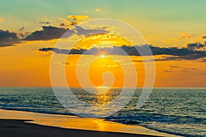 Sunset on the beach on north side of the Provincelands Cape Cod