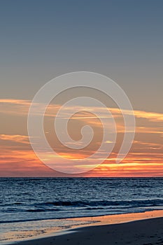 Sunset on the beach of Rota