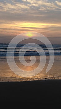 Sunset on the beach south padre island