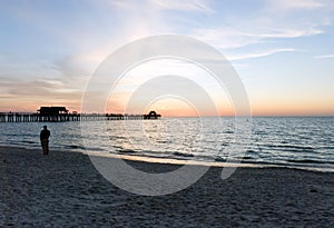 Sunset on the beach in Southwest Florida