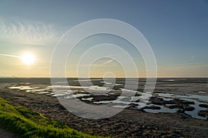 Sunset on the beach / sunset over the river