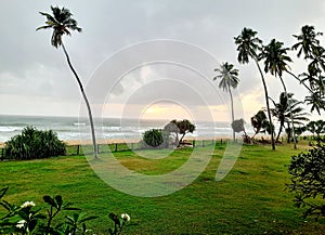 Sunset beach view in Waduuwa Sri Lanka