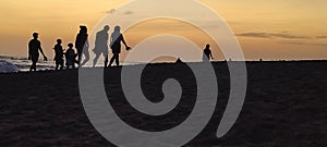 Sunset on the beachs