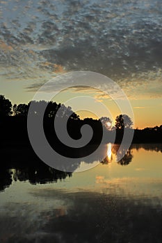 Sunset with beautiful cloud formations