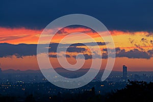 Sunset Beetham tower manchester